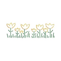 Šablona XL Cvetlični travnik 22x67 cm