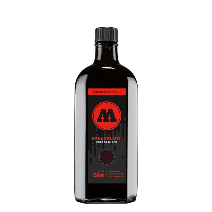 Črnilo SPEEDFLOW COCKTAIL MOLOTOW - shiny black 250 ml