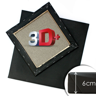 3D  Črno slikarsko platno na okvirju PROFI - različne dimenzije