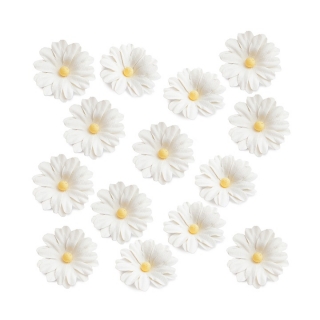 Papirnati cvetovi beli - 14 kosov