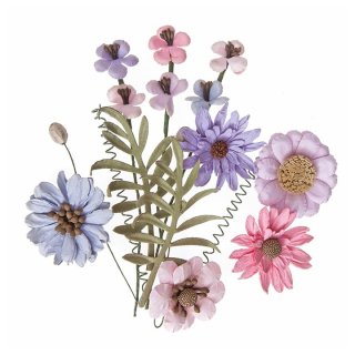 Papirnato cvetje Pink & Lavender - set 12 kosov