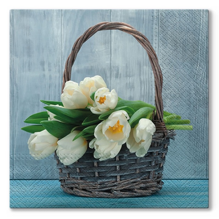 Serviete za decoupage Tulips in the Basket - 1 kos